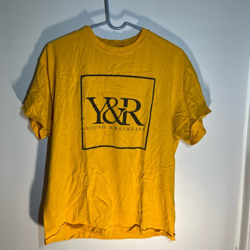 Young and reckless yellow tee large